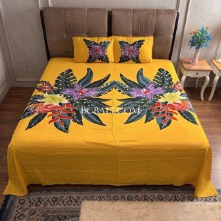 Hot Sale Rayon Bedsheet Hand Painted by Balinese Artisans